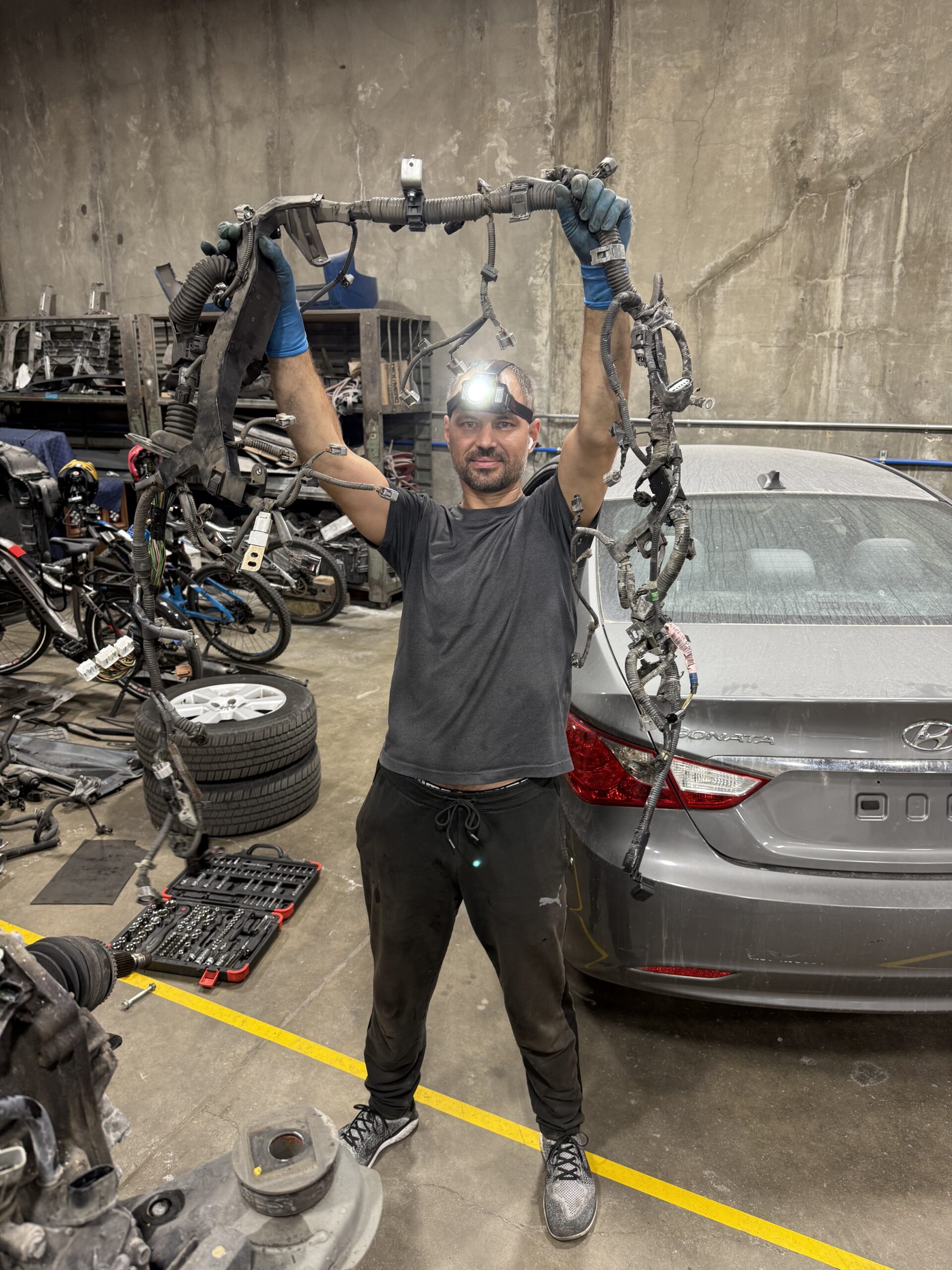 Alex performing inspection