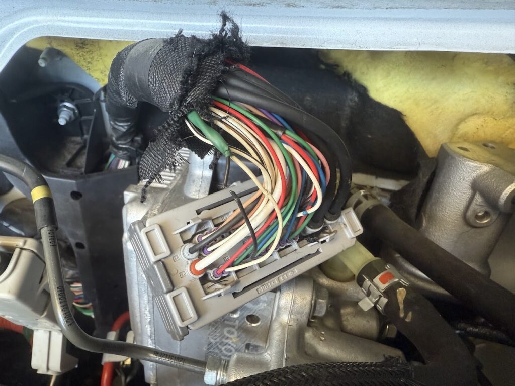 Prius engine harness repair completed