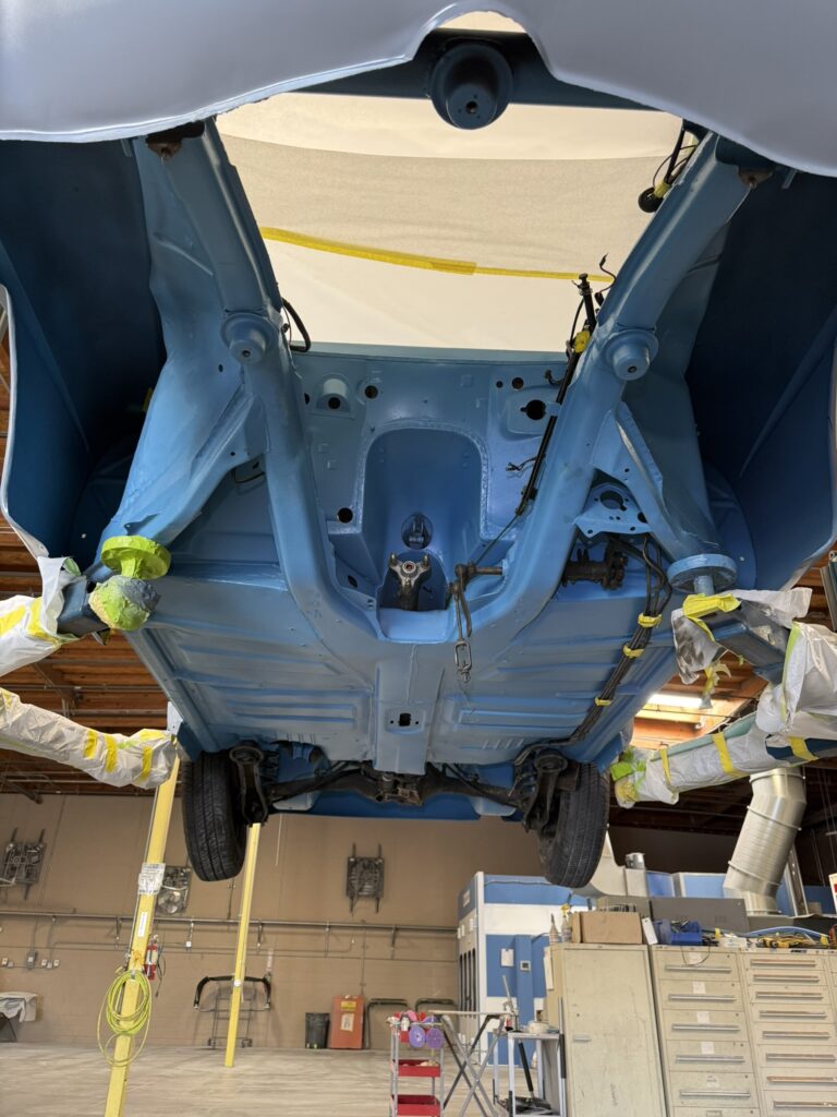 Mercedes 190SL 1959 brake line fabrication undercarriage restoration classic car