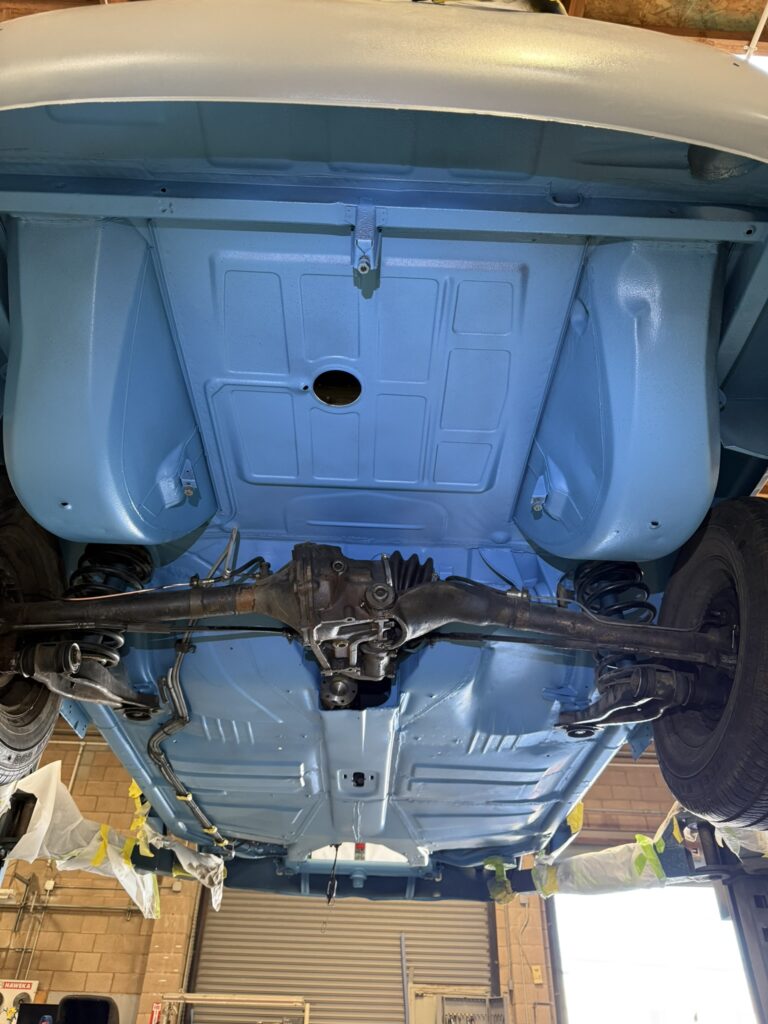 Mercedes 190SL 1959 brake line installation rear axle classic car restoration